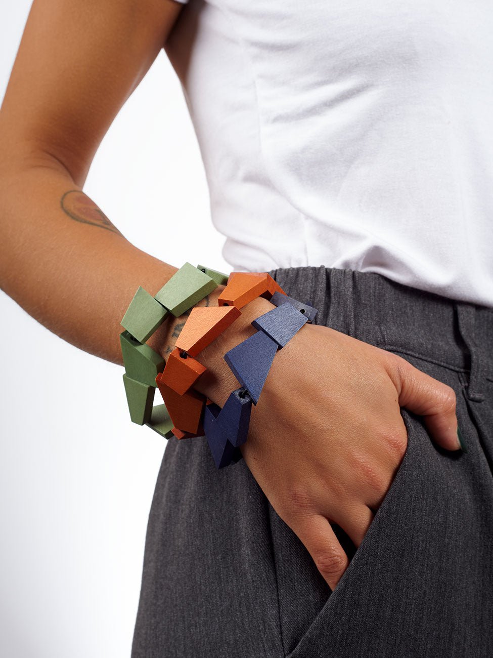 Bracciale legno Andersonville - blu - Bijondo