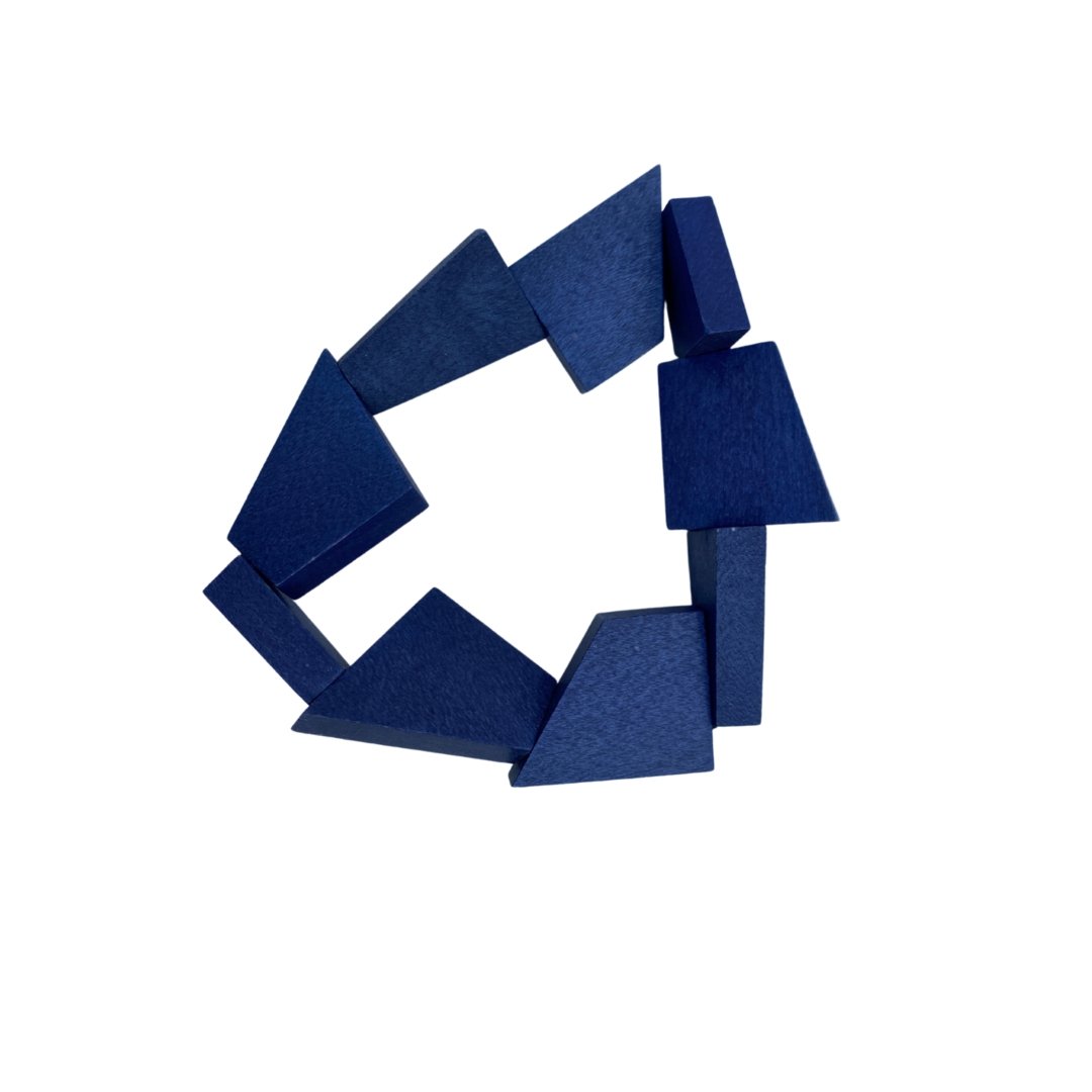 Bracciale legno Andersonville - blu - Bijondo