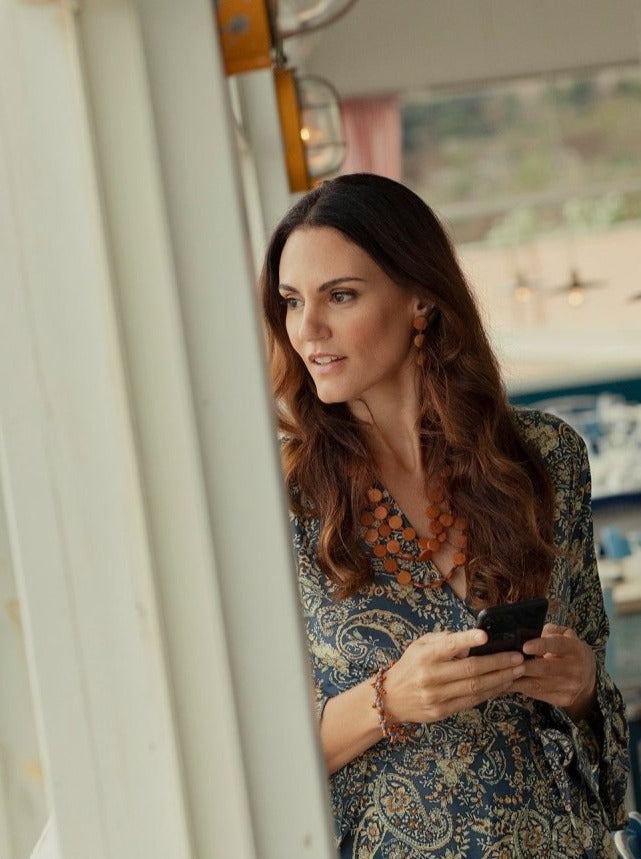 Bracciale legno Anjos - rosa - Bijondo