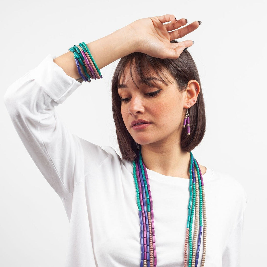 Bracciale legno Blake - beige - Bijondo