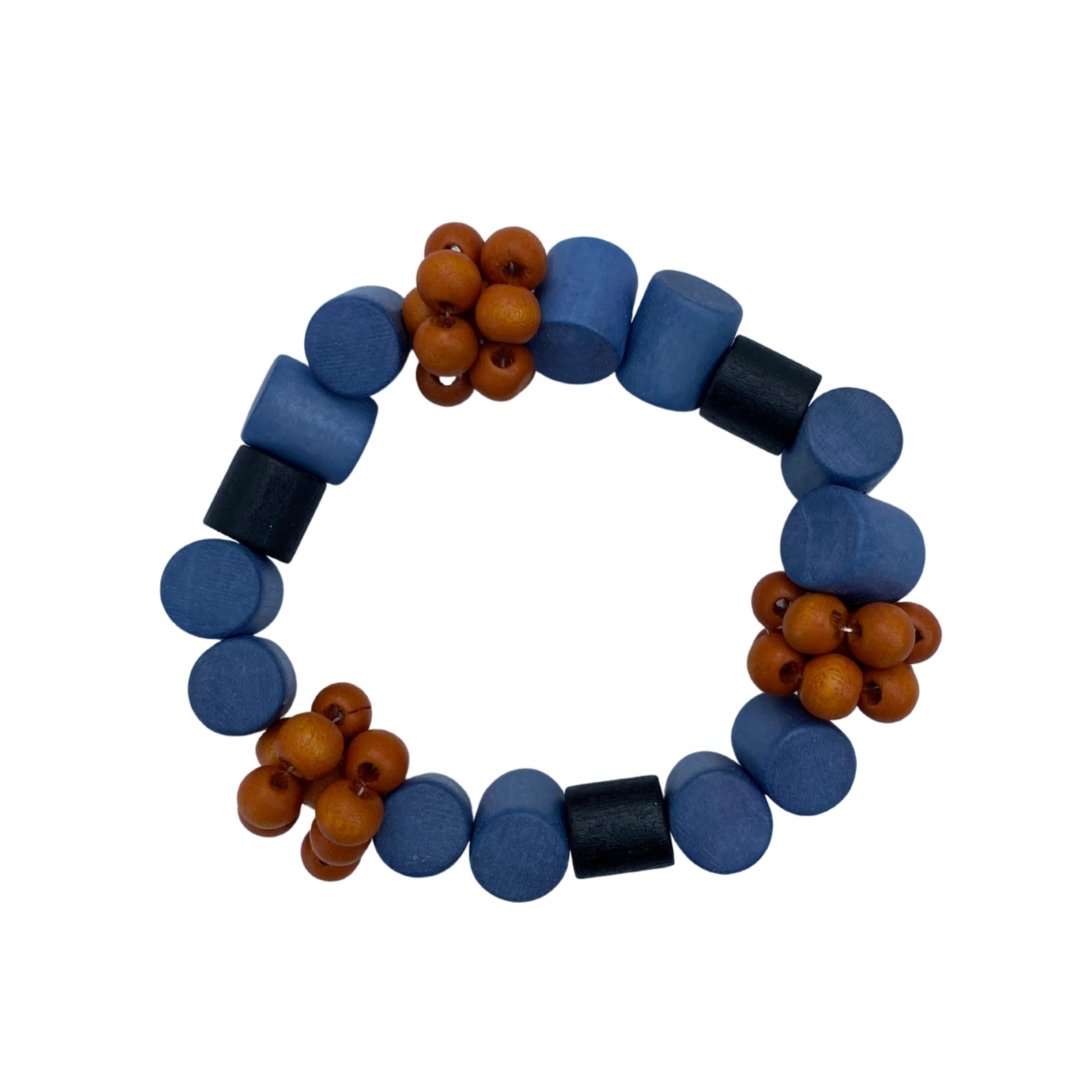 Bracciale legno Brickell - celeste - Bijondo