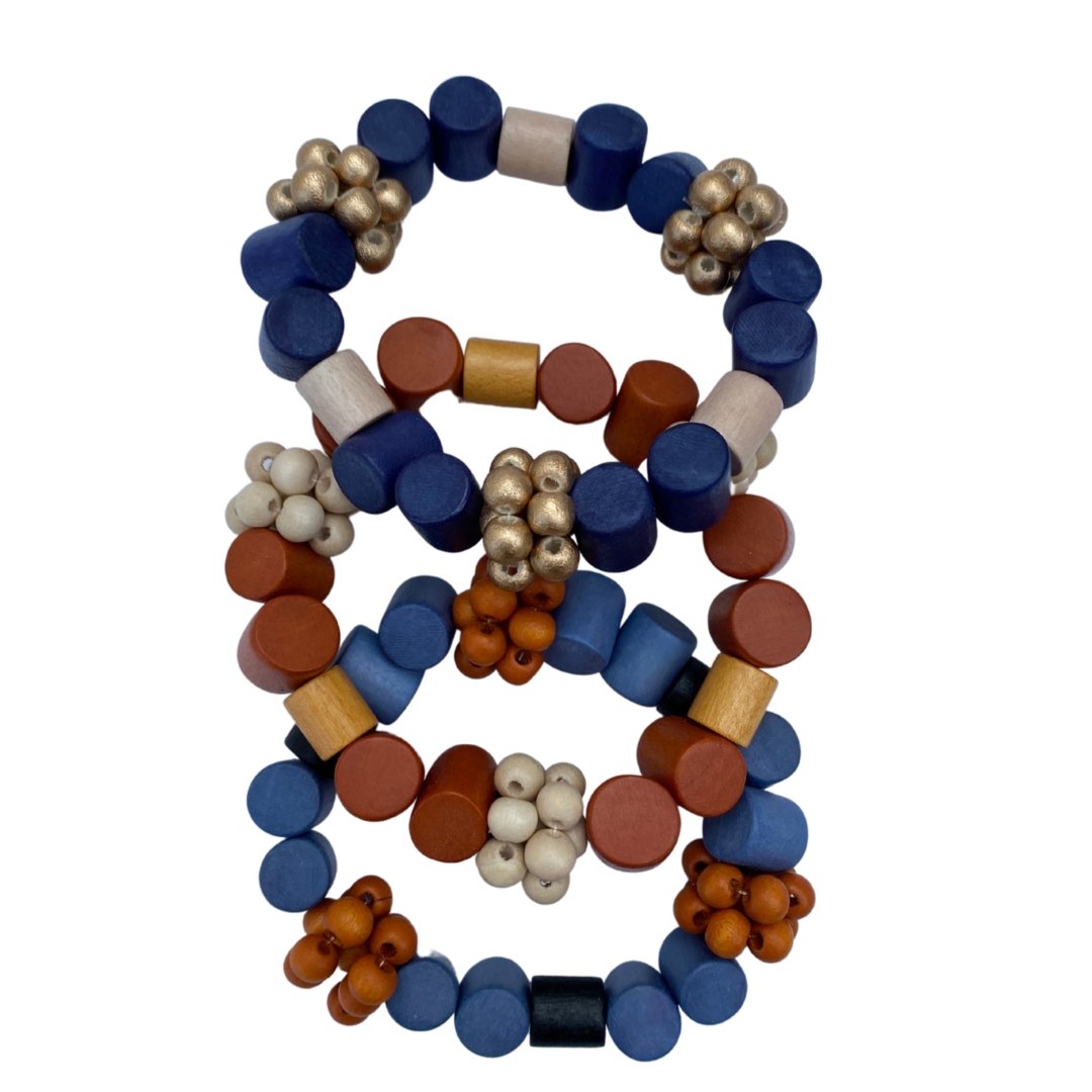 Bracciale legno Brickell - celeste - Bijondo