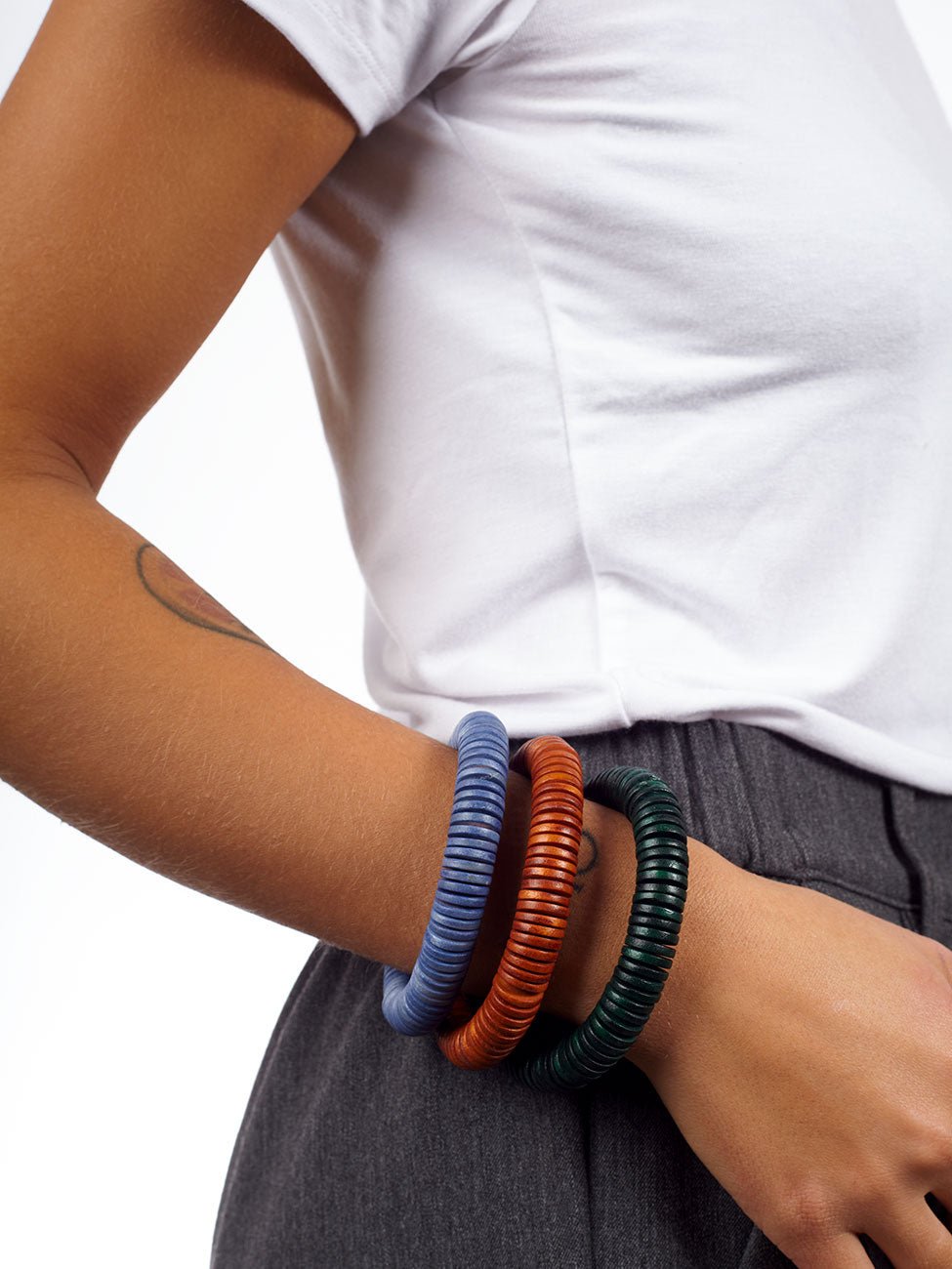 Bracciale legno Katong - verde - Bijondo