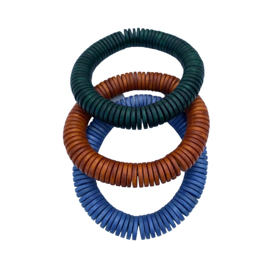 Bracciale legno Katong - verde - Bijondo