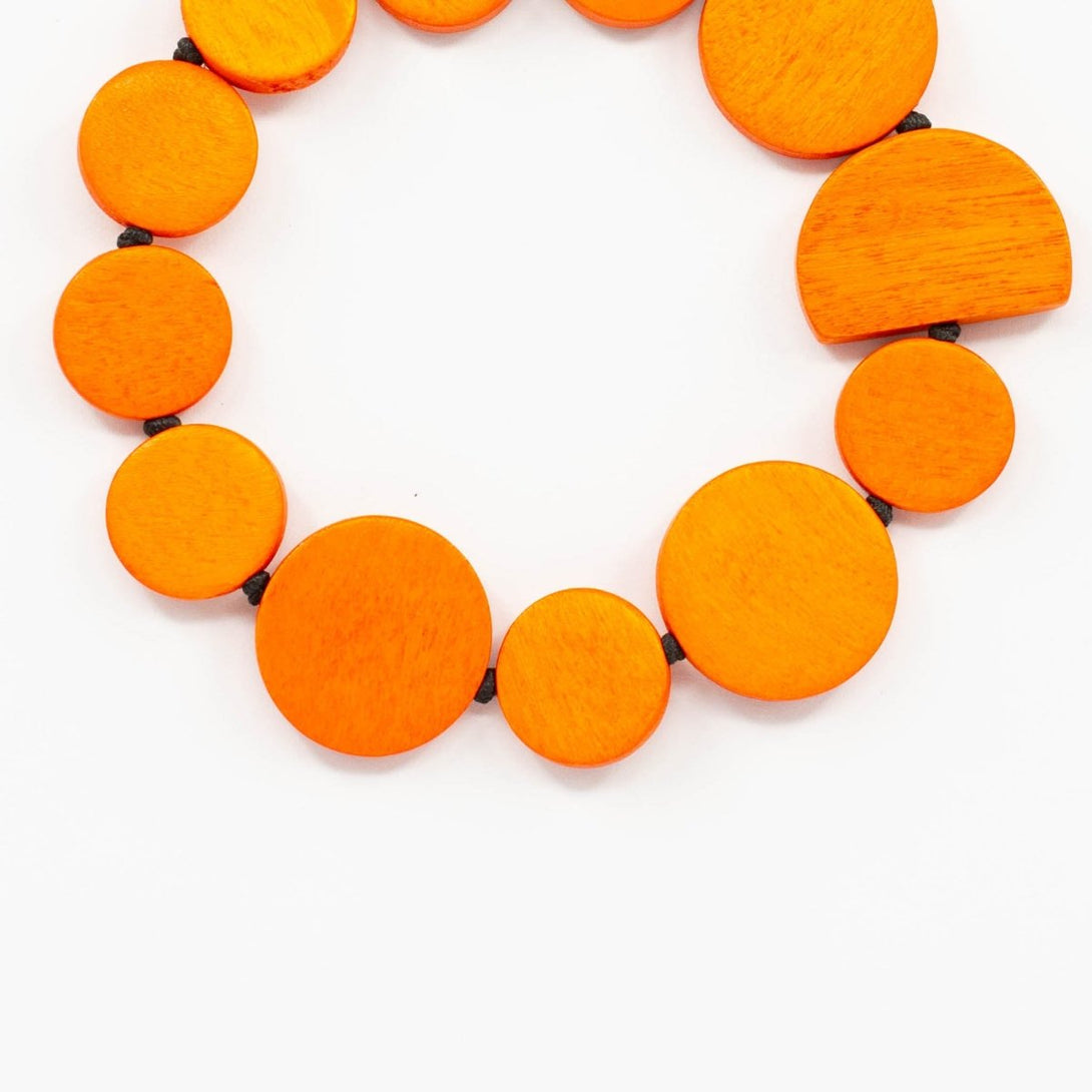 Bracciale legno Kira - arancione - Bijondo