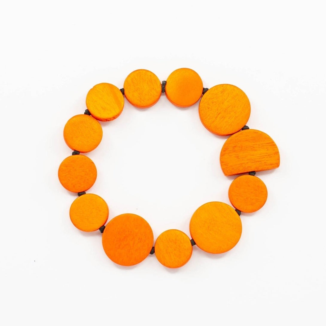 Bracciale legno Kira - arancione - Bijondo