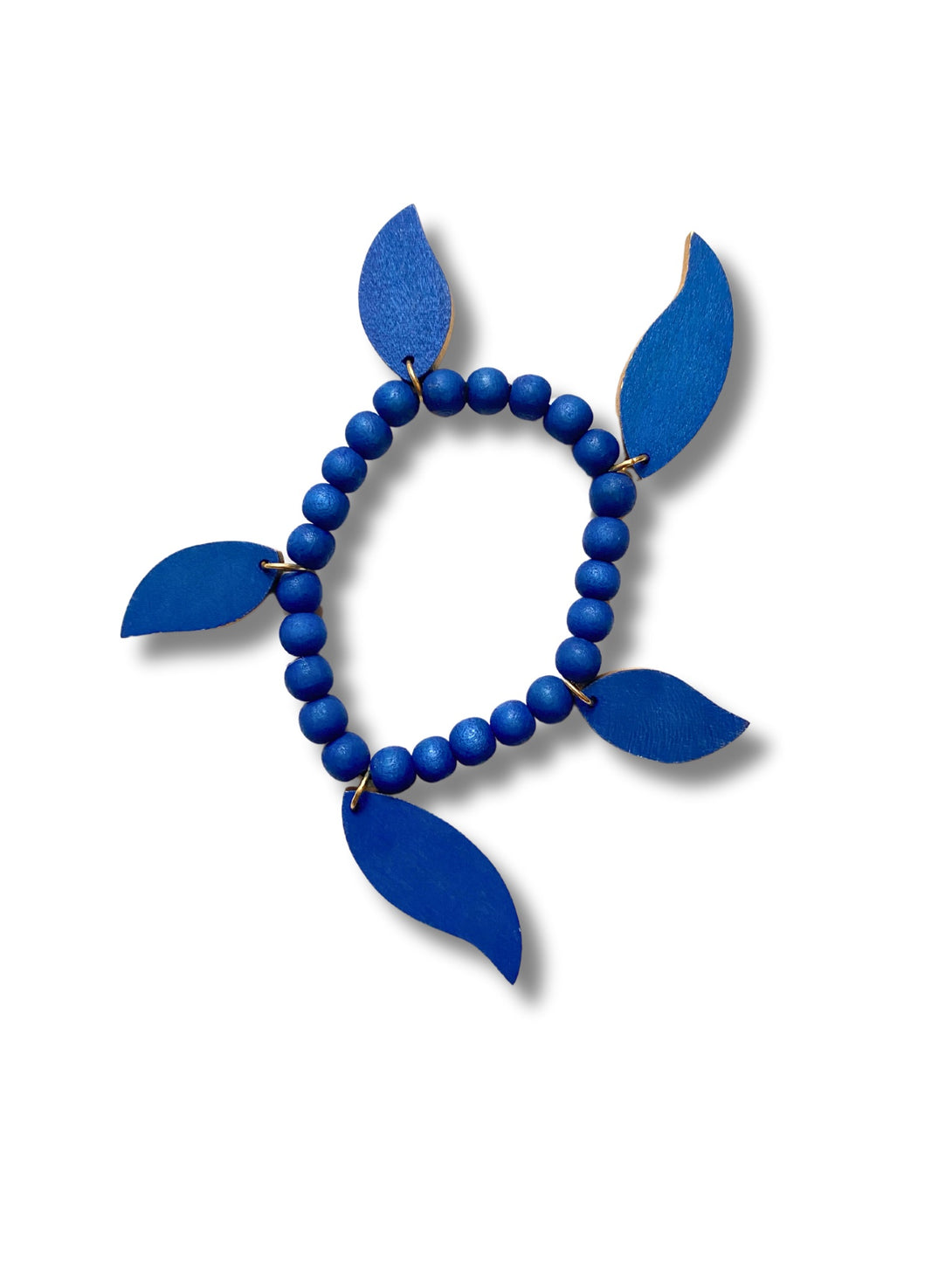 Bracciale legno Leaves-bracciale-EW-blu elettrico-Bijondo