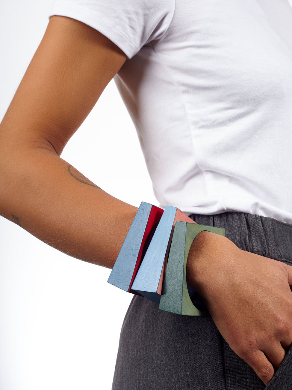 Bracciale legno Neukolln - rosso - Bijondo