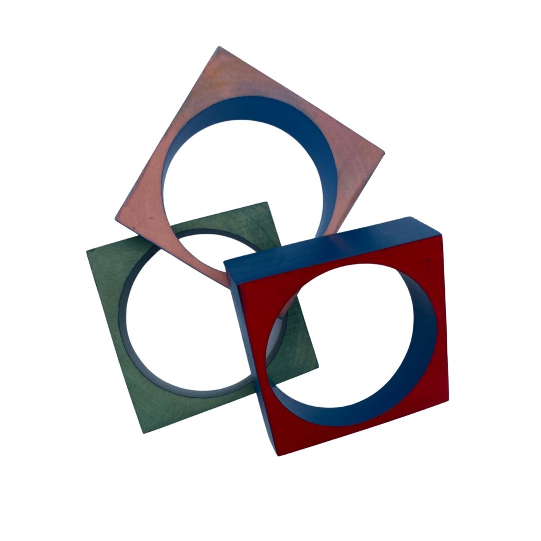 Bracciale legno Neukolln - rosso - Bijondo