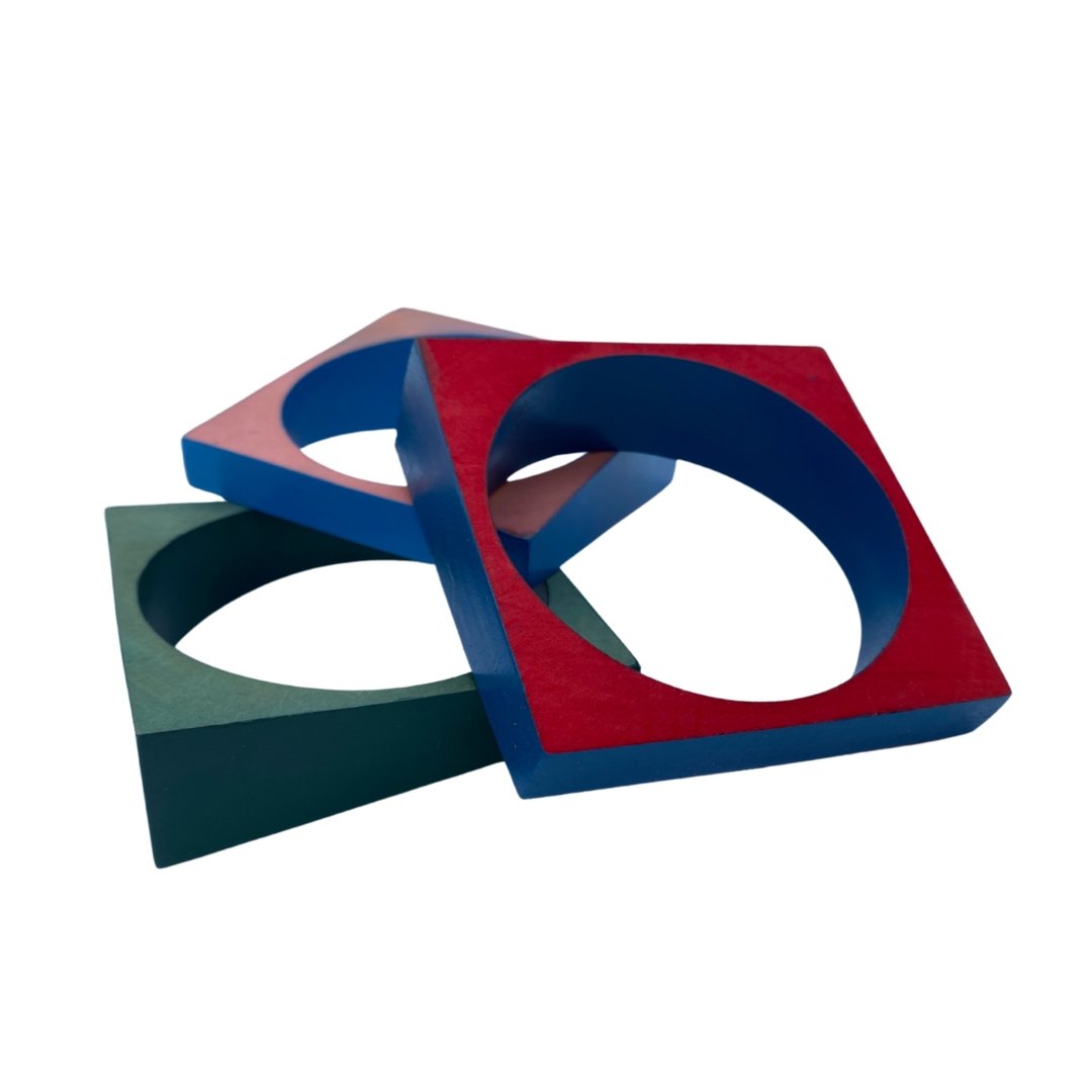 Bracciale legno Neukolln - rosso - Bijondo