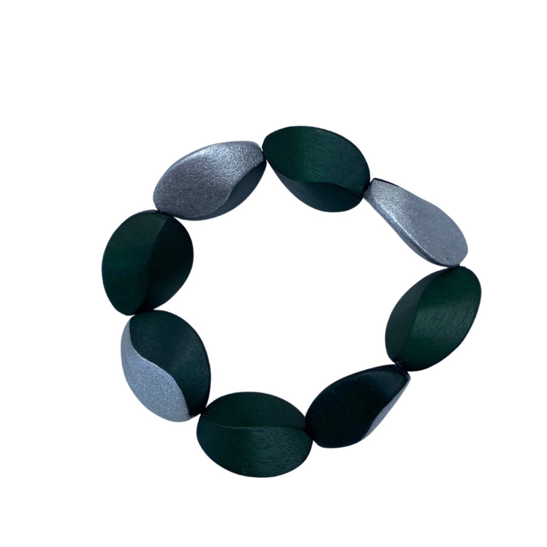 Bracciale legno Ouseburn - argento - Bijondo