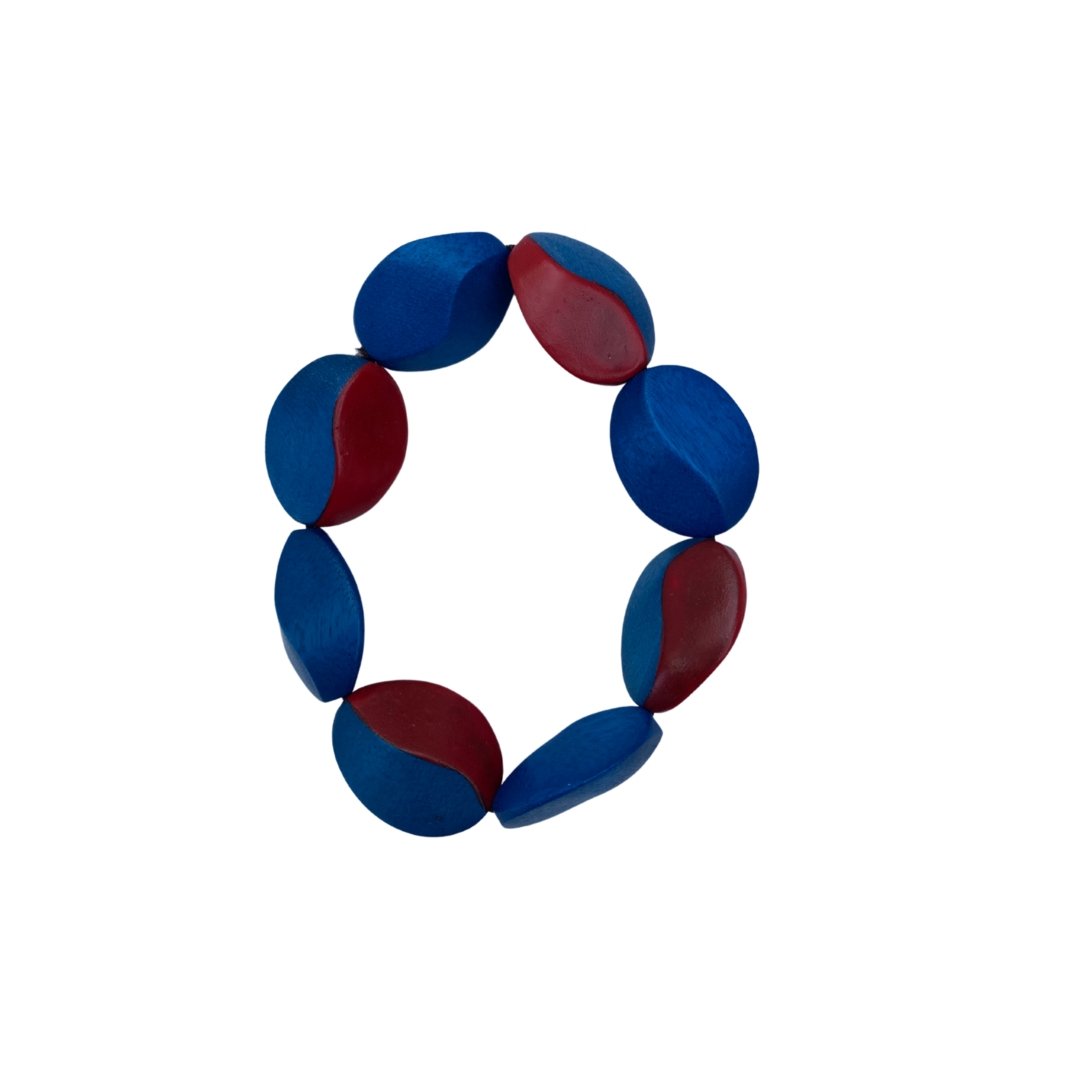 Bracciale legno Ouseburn - rosso - Bijondo