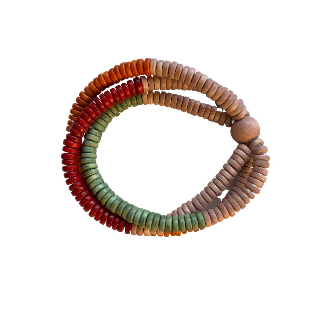 Bracciale legno Quito - arancione - Bijondo