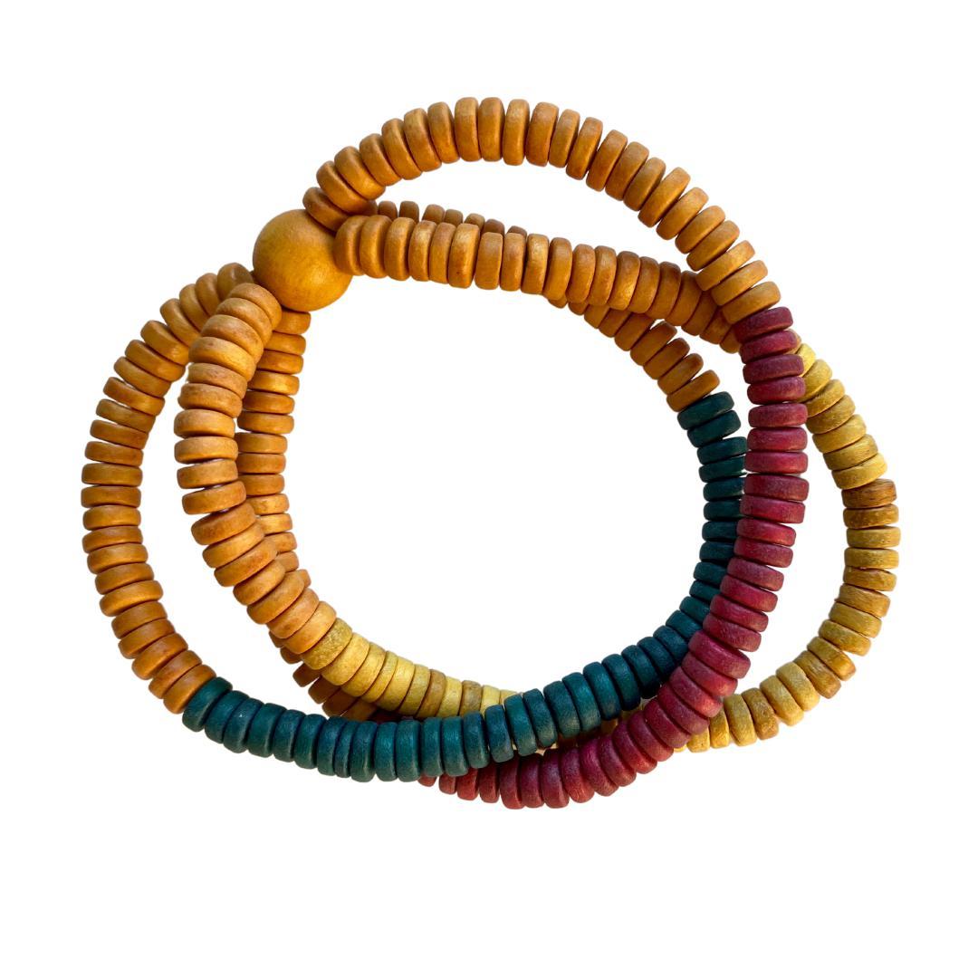 Bracciale legno Quito - giallo - Bijondo