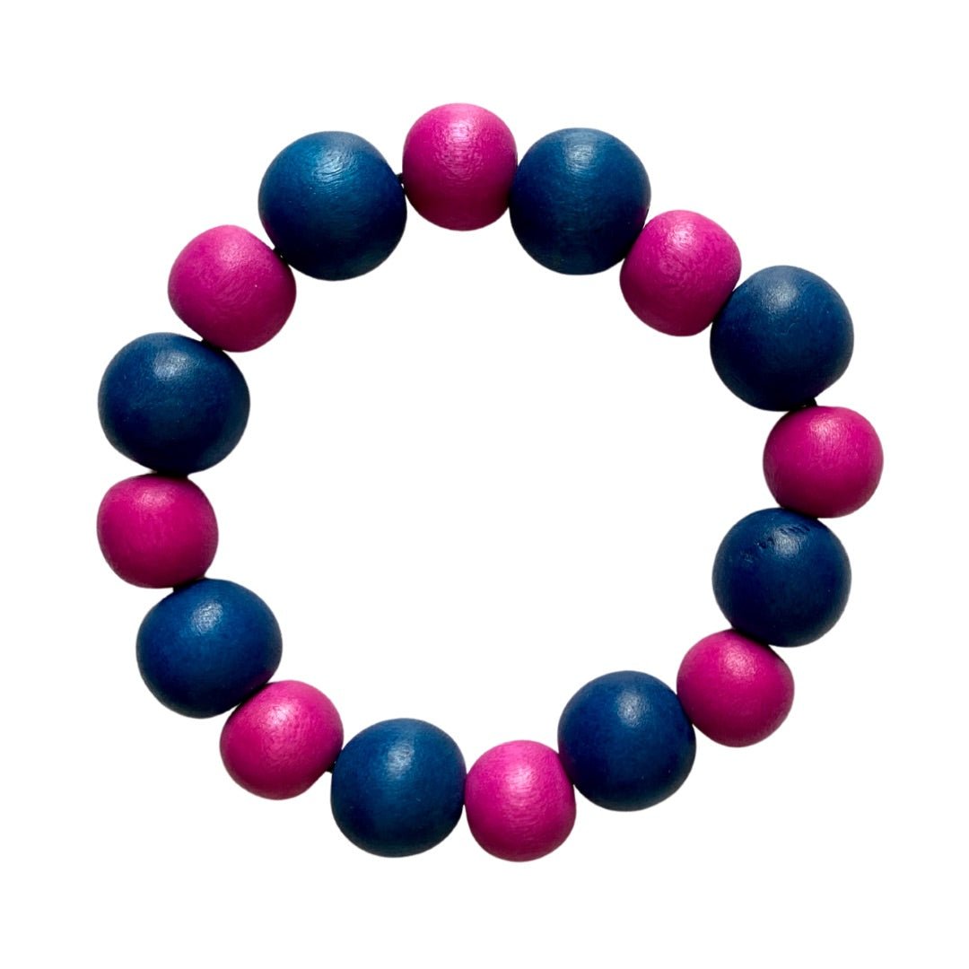 Bracciale legno Sagene - fucsia - Bijondo