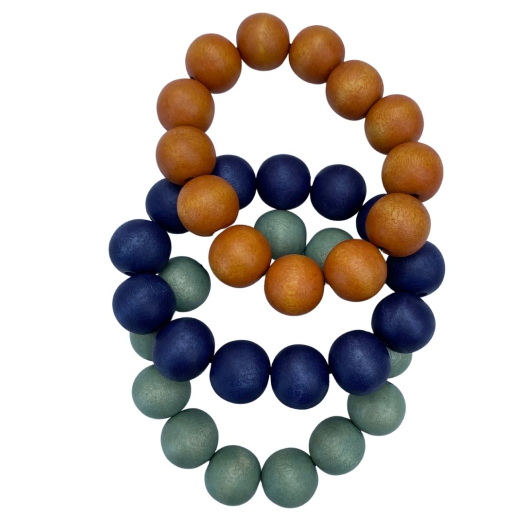 Bracciale legno Saude - ocra - Bijondo