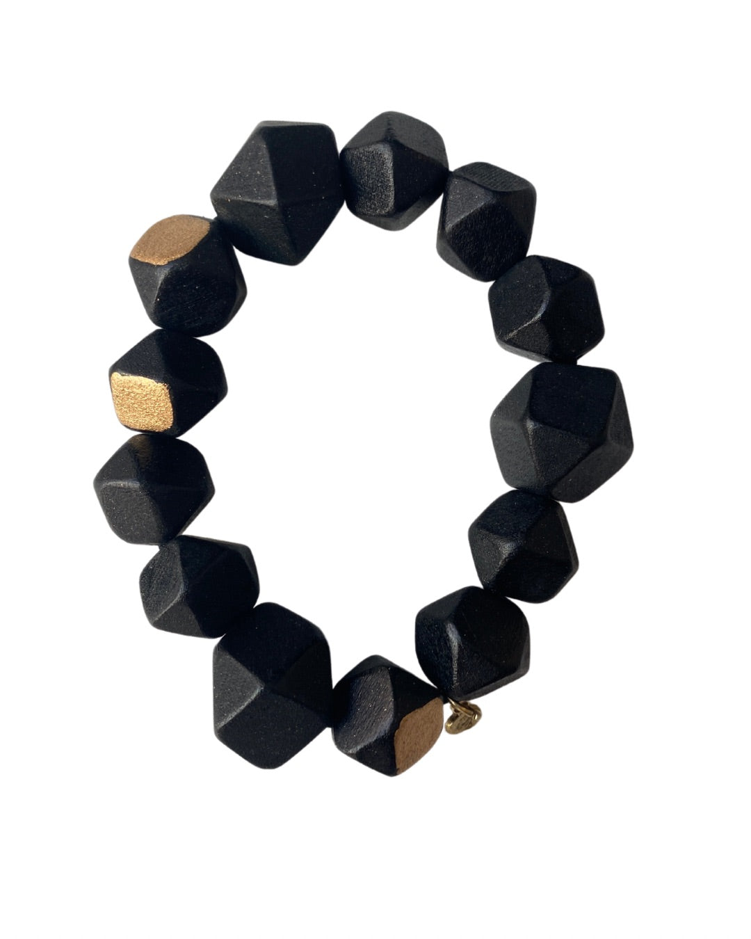 Bracciale legno Swarna metallic-nero-Bijondo