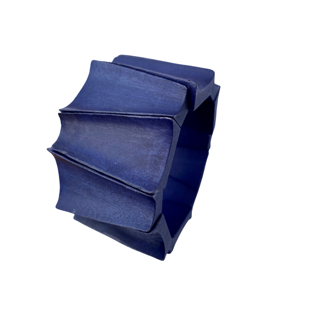 Bracciale legno Villeray-blu-Bijondo