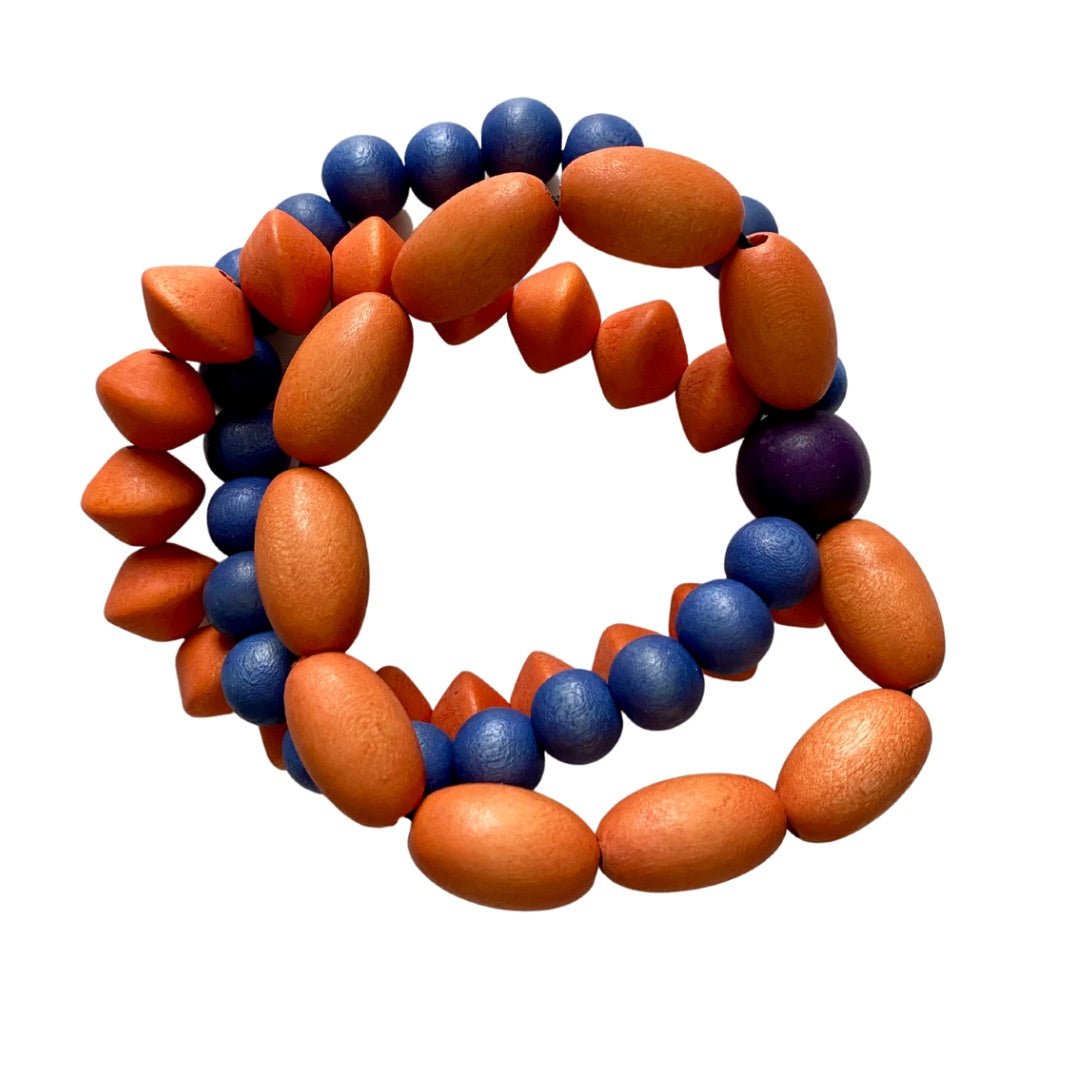 Bracciale legno Vinohrady - arancione - Bijondo