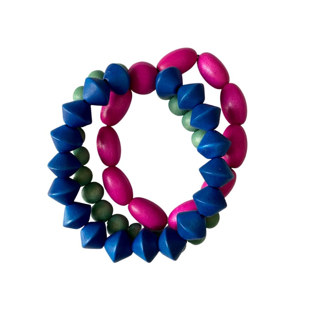 Bracciale legno Vinohrady - fucsia - Bijondo