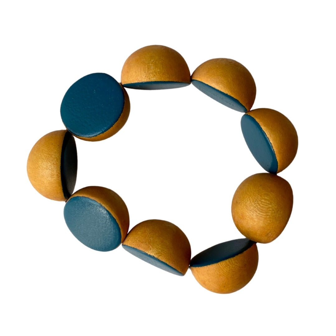 Bracciale legno elasticizzato Nimi - giallo - Bijondo