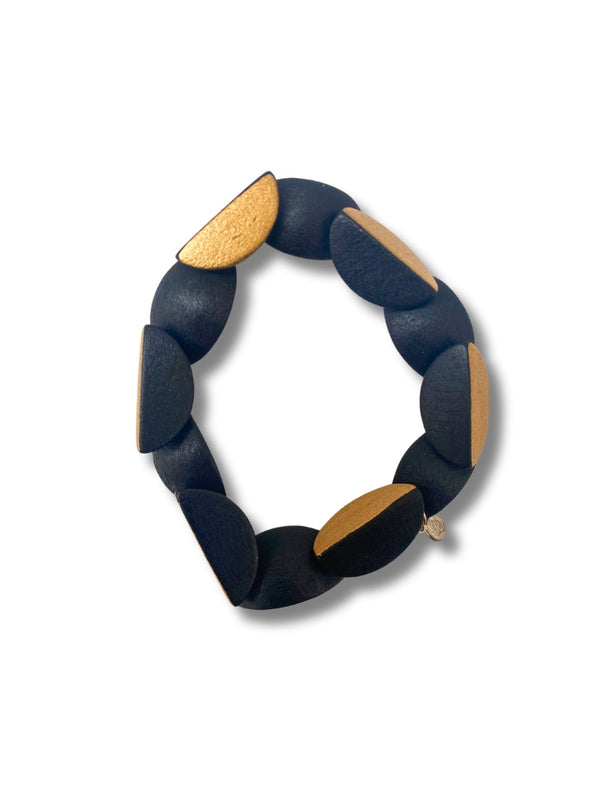 Bracciale legno metallic Iris-bracciale-Bijondo-nero-Bijondo