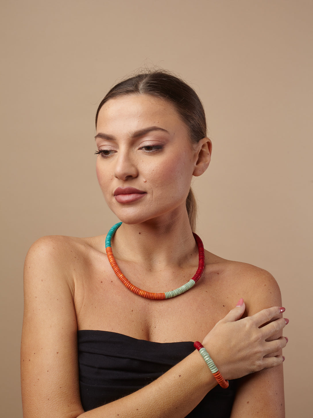 Bracciale legno semplice unisex Roryna-bracciale-Bijondo-Arancione-Bijondo