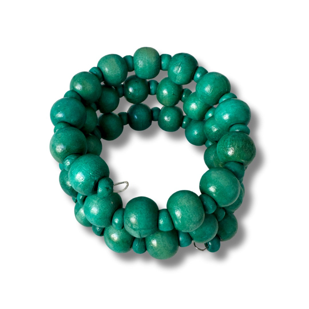 Bracciale legno spirale Bonnie-bracciale-Bijondo-Turchese-Bijondo
