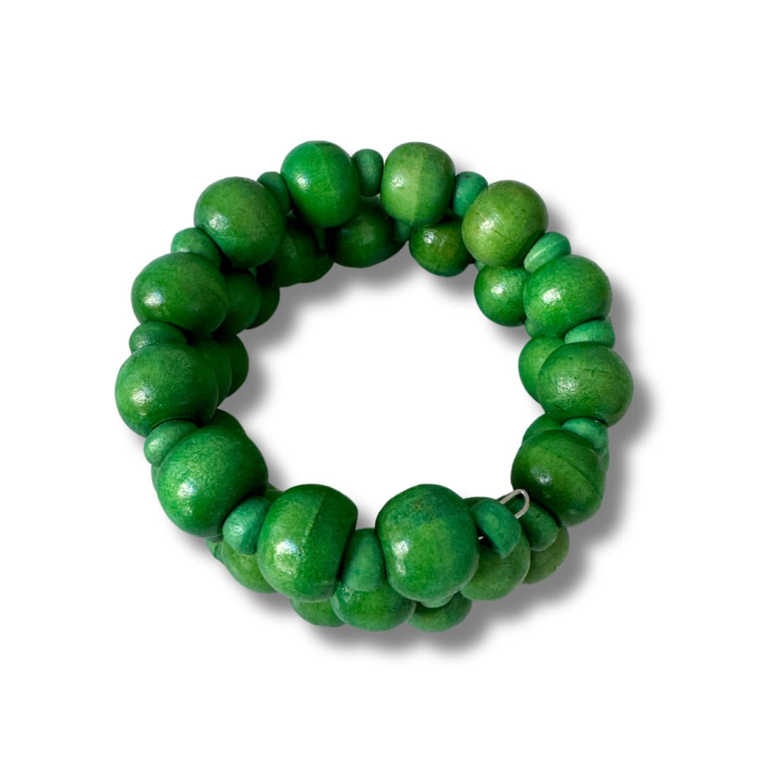 Bracciale legno spirale Bonnie-bracciale-Bijondo-Verde-Bijondo