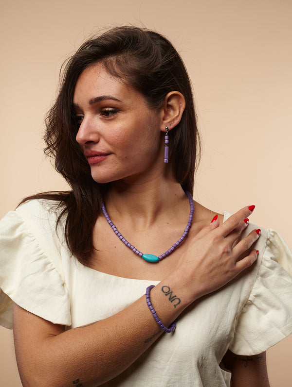 Bracciale minimal legno Avani-Collana-EW-Lilla-Bijondo