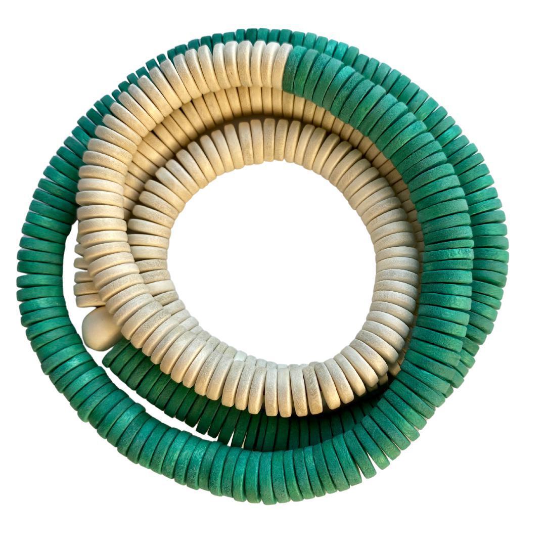 Bracciale Rory legno elastico - bianco - Bijondo