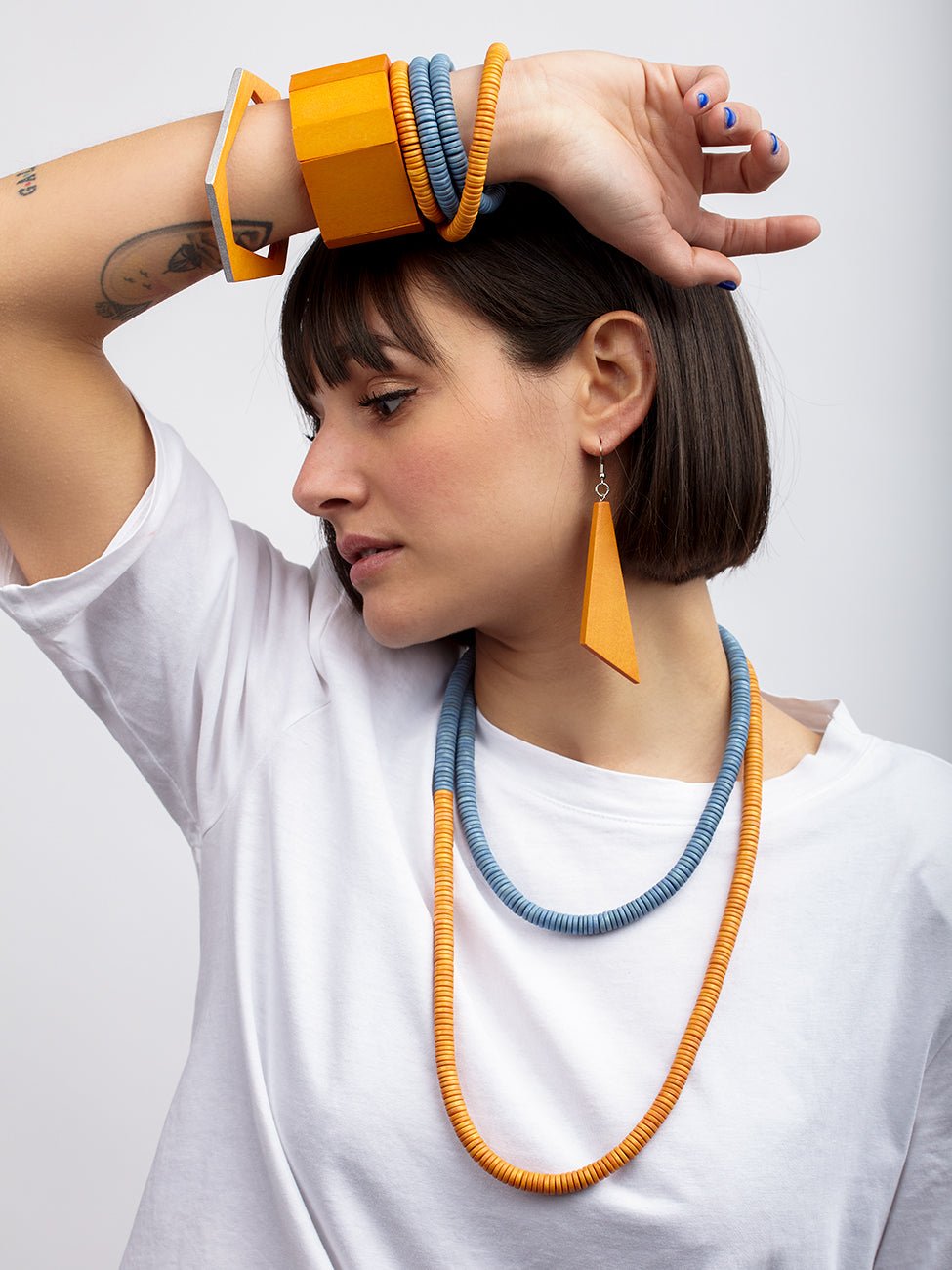 Bracciale Rory legno elastico - glicine - Bijondo