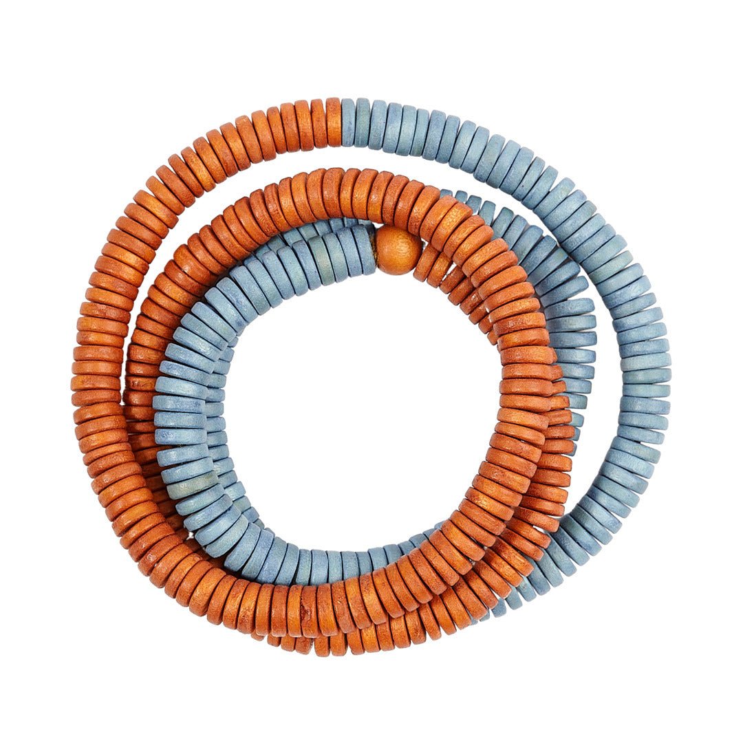 Bracciale Rory legno elastico - caramello - Bijondo