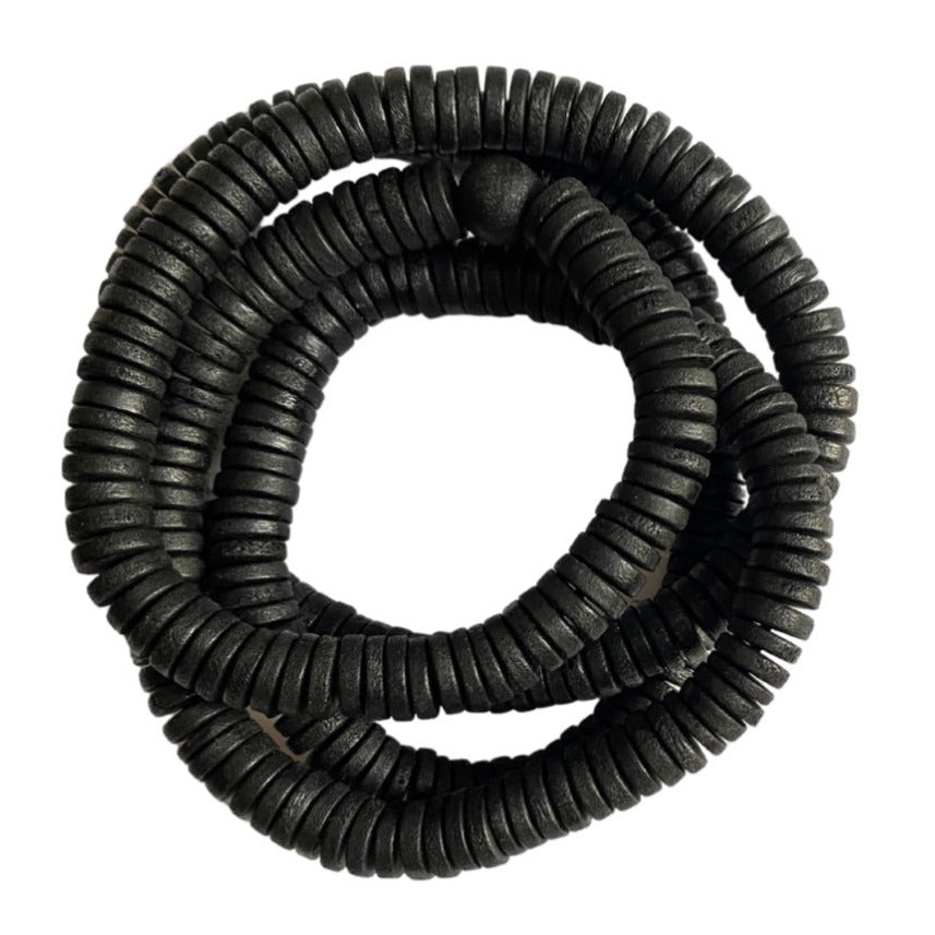 Bracciale Rory legno elastico - nero - Bijondo