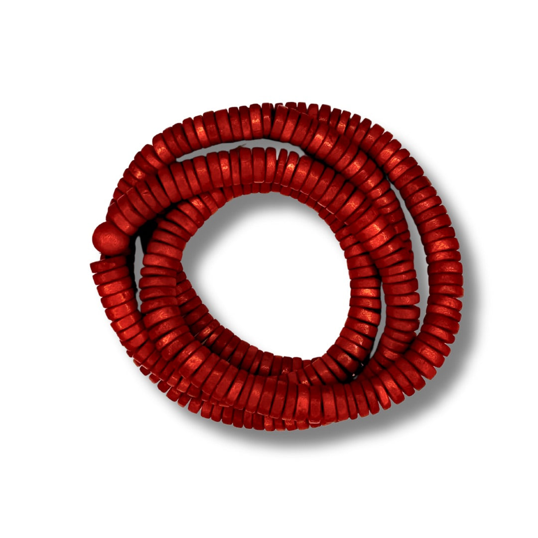 Bracciale/collana corta Rory legno elastico-bracciale-EW-rosso-Bijondo