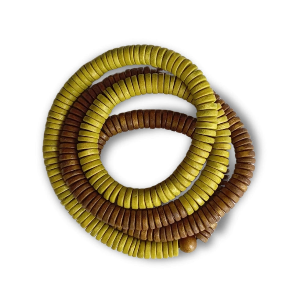 Bracciale/collana corta Rory legno elastico-bracciale-EW-tropical citrus-Bijondo