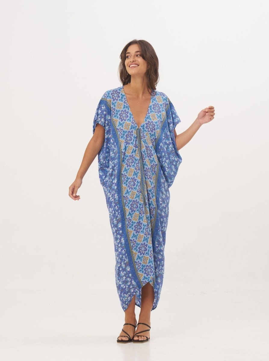 Caftano Camelia - celeste - Bijondo