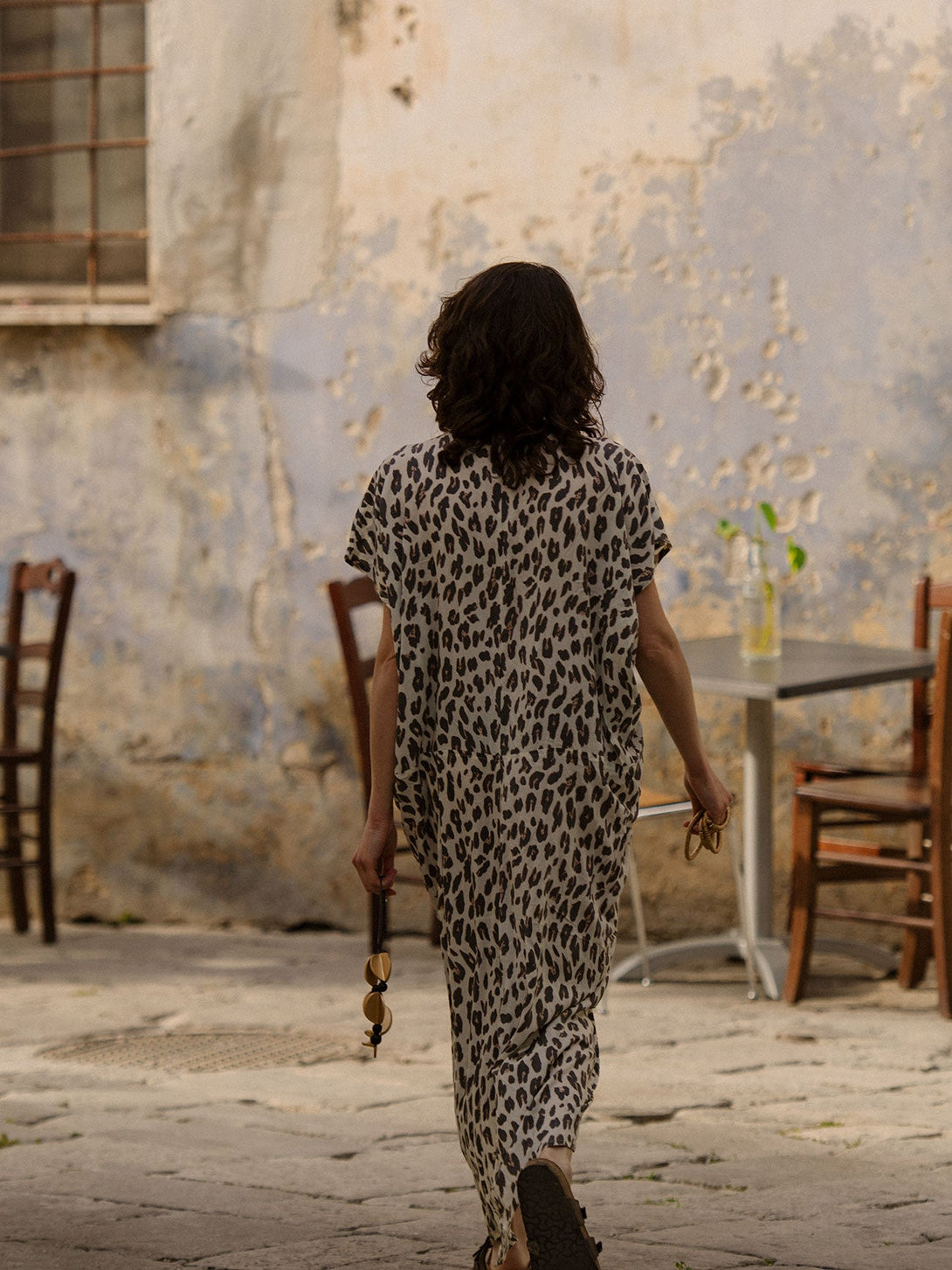 Caftano Camelia-leopardato-taglia unica-Bijondo