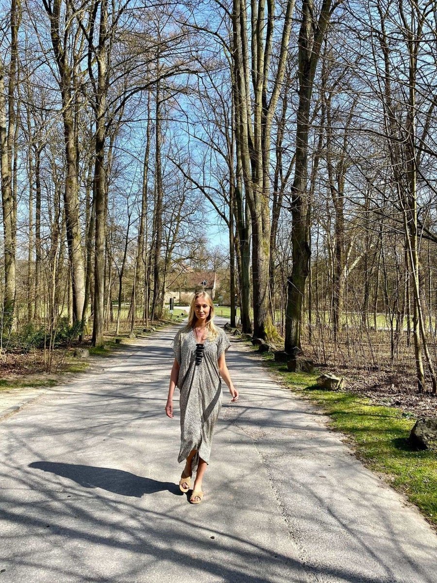 Caftano Camelia - turchese - Bijondo