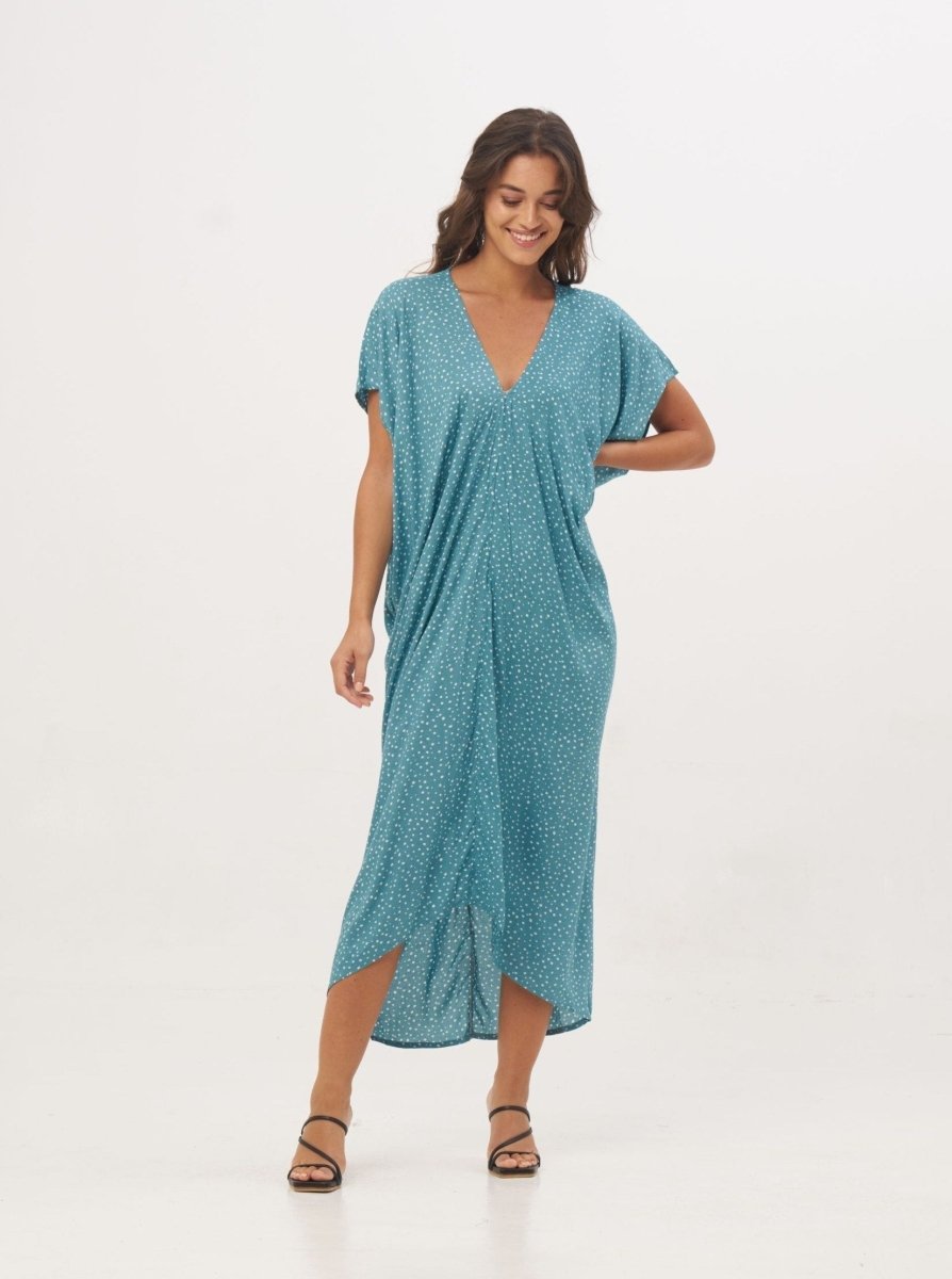 Caftano Camelia - turchese - Bijondo