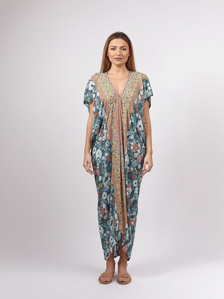 Caftano Camelia - verde - Bijondo