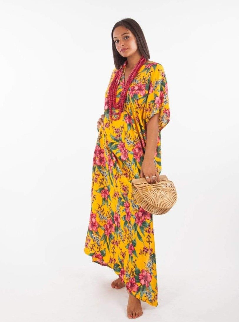 Caftano mare Billie - giallo - Bijondo