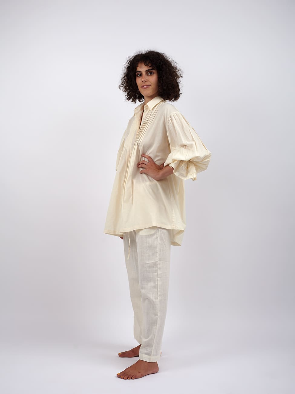 Camicia Boho Cotone Leela - bianco - Bijondo