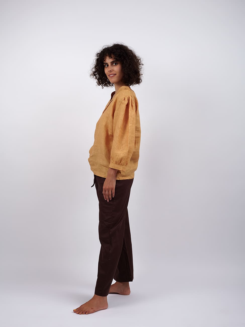 Camicia Lino Jethi - ocra - Bijondo