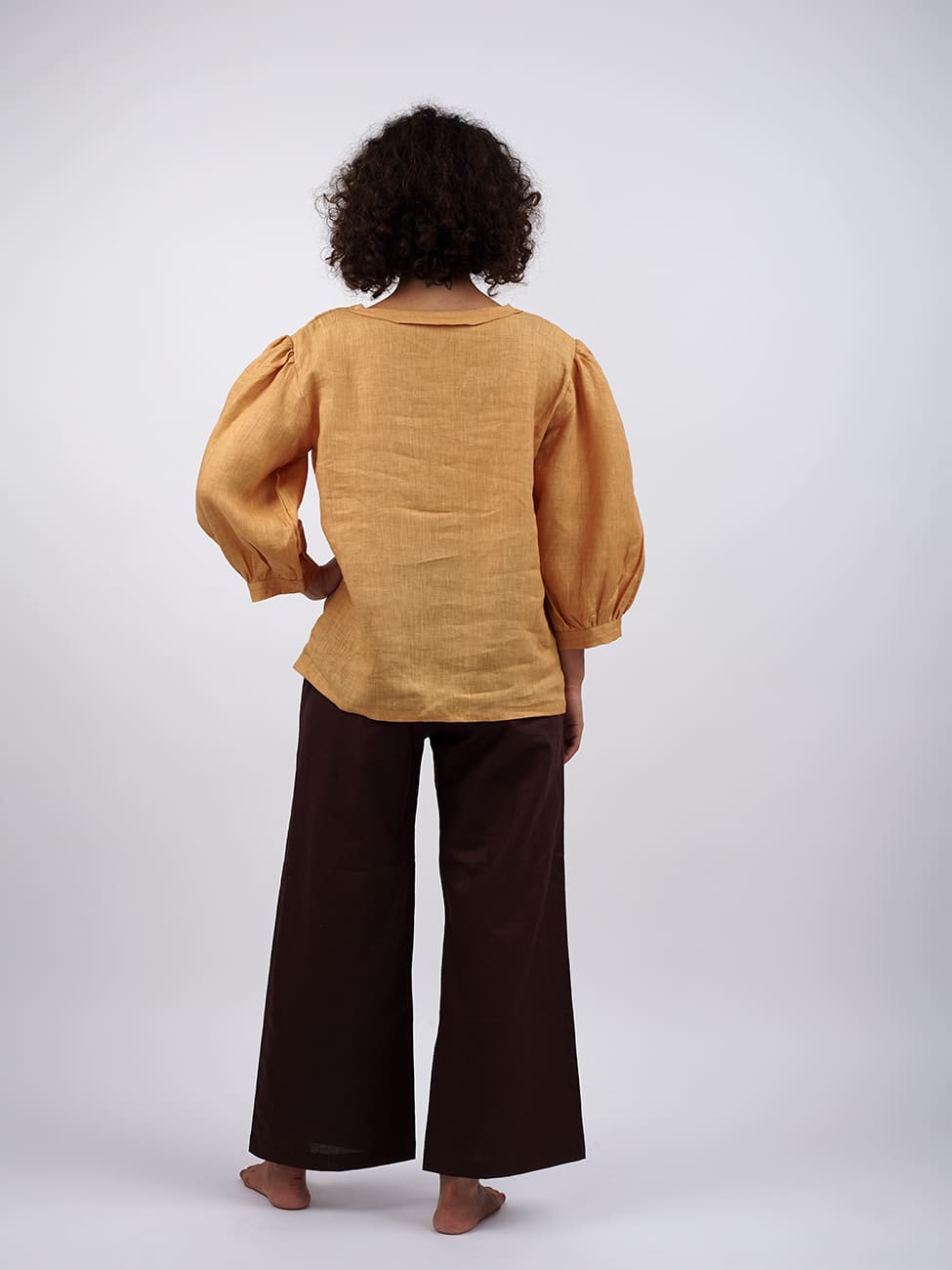 Camicia Lino Jethi - ocra - Bijondo