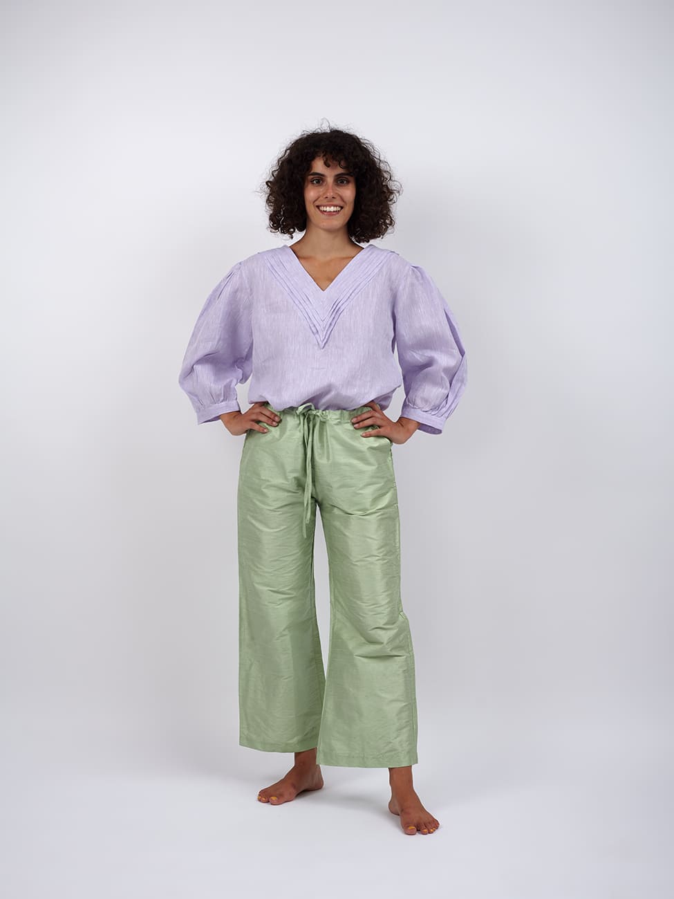 Camicia Lino Jethi - lilla - Bijondo