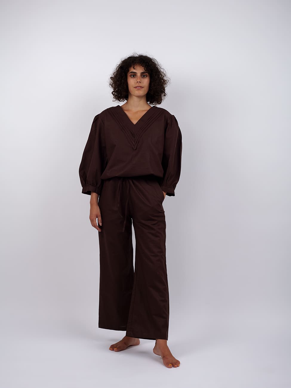 Camicia Lino Jethi - marrone - Bijondo