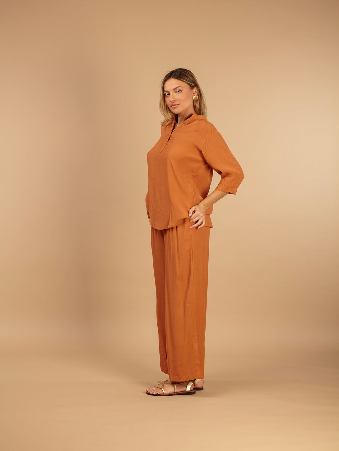 Camicia Rayon Viola-Bijondo-Bijondo