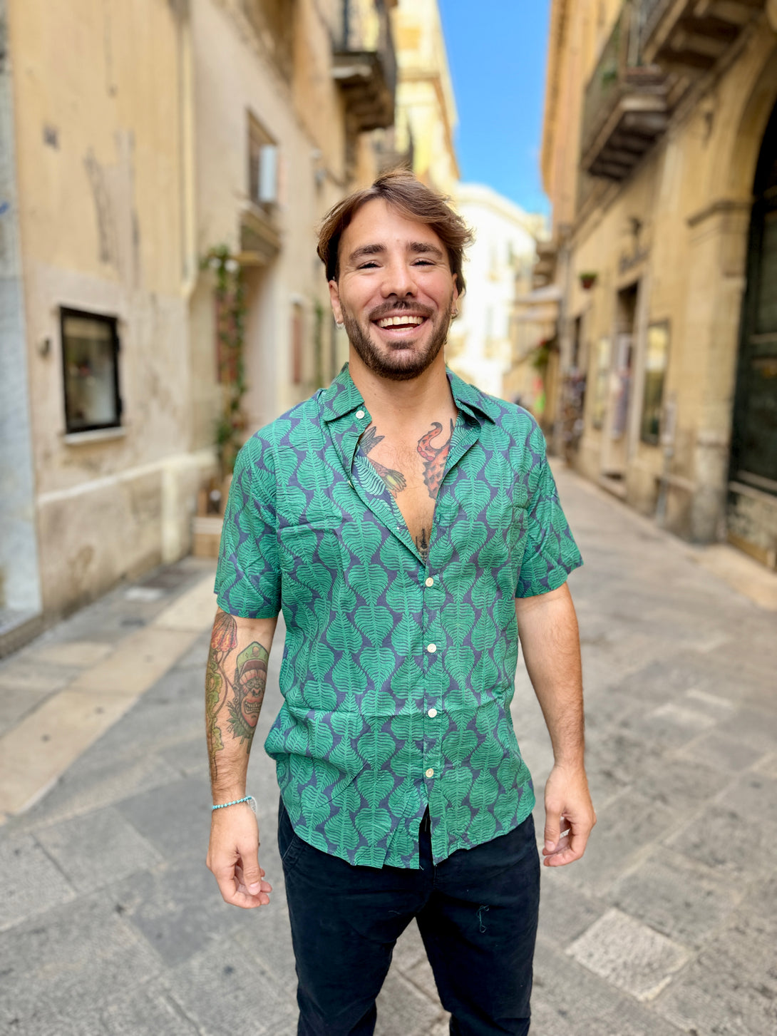 Camicia a maniche corte cotone Gaston-camicia-WhyY-Bijondo