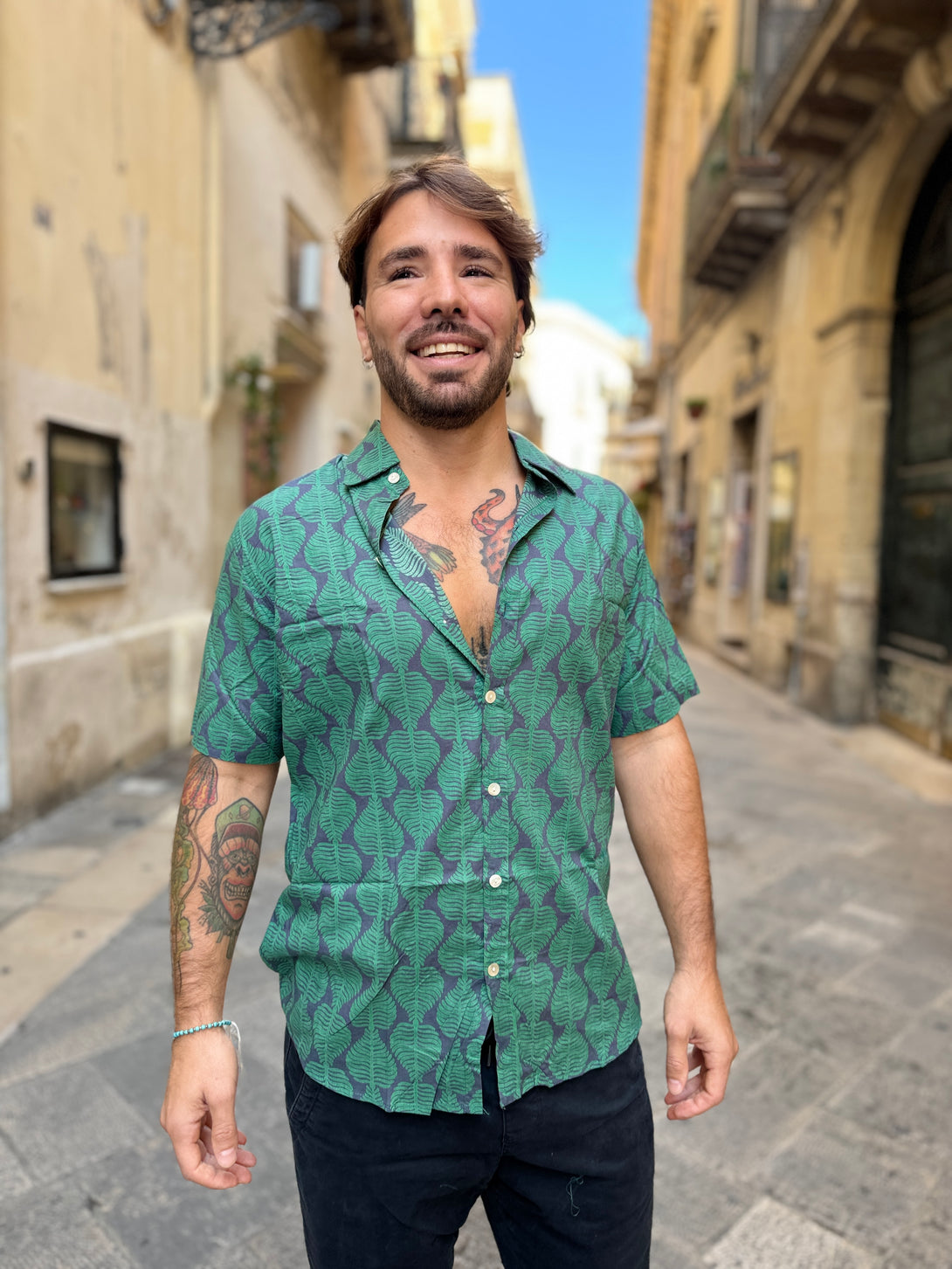 Camicia a maniche corte cotone Gaston-camicia-WhyY-Bijondo